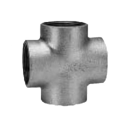 CK Fittings - Screw-in Type Malleable Cast Iron Pipe Fitting - Cross with Band (BCR-25-W) 