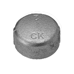 CK Fittings - Screw-in Type Malleable Cast Iron Pipe Fitting - Cap (CA-25-B) 
