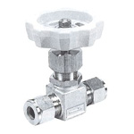 for Stainless Steel, SUS316 VUP NEEDLE STOP VALVE, Union Type 