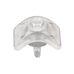 Hex Head Polycarbonate Corrugated Screw with Polycarbonate Cover and Packing ( for Metal Bases) 