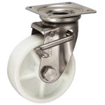 Stainless Steel Caster Swivel (With Double Stopper) JAB Type Size 130 mm (PNUJAB-130) 