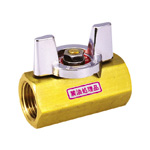 Brass Ball Valve, BBS Series, Butterfly Handle Type, Oil-Free Processing (BBS-322-08RC) 