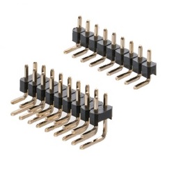 Nylon Pin Header / PSR-70 Pin (Square Pin), 1.27 mm Pitch, Right Angle (1 Row / 2 Rows) (PSR-710153-05) 