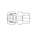 Double Ferrule Type Tube Fitting Male Pipe Welding Connector MDCB