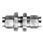 Junron Stainless Steel Fitting Bulkhead Union (PUS-12X9-SUS) 