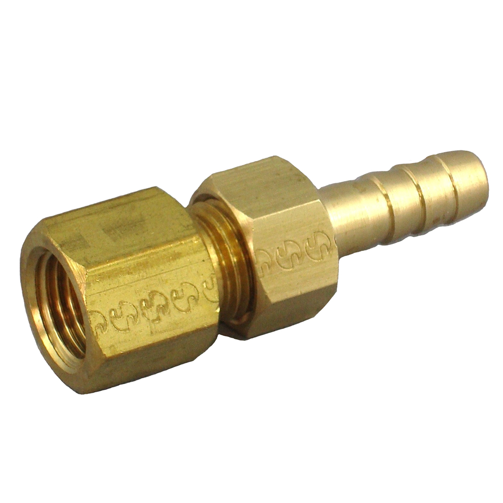 Pack of 5 Coupling Adapter Female Connector 1/4 Tube OD x 1/8 NPT Female Vis Brass Compression Tube Fitting 