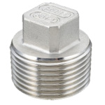 Stainless Steel Screw-in Type Pipe Fitting, Plug "P" (SUS304-P-1/8B) 