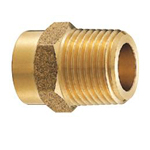 Copper Tube Fitting, Copper Tube Fitting for Hot Water Supply, Copper Tube External Threaded Socket (Bronze Rod) (M154G-1/2X22.22) 