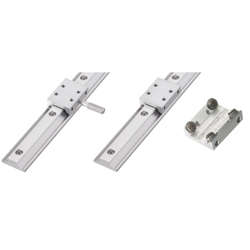 Simplified Slide Rails - Load Rating: 49N~99N/pc - Aluminum, With Ball Bearing / Position Locking Type (JKSGR10-295) 