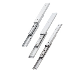 Slide Rails - Light Load, Compact, Aluminum / Stainless Steel - Three Step