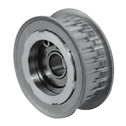 Flanged Idlers with Teeth - MXL, XL - Center Bearing