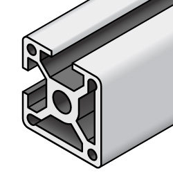 Aluminum Frame 5 Series Square 20 × 20 mm 2 Side Slots (KNFST5-2020-4000) 