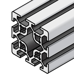 Aluminum Frame 6 Series Square 60 × 60 mm 4 Side Slots (KNFS6-6060-4000) 