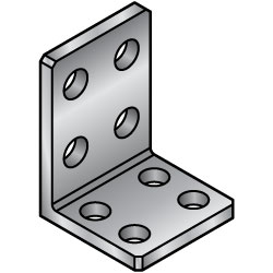 L-Shaped Finishing Angle Mounting Plate / Bracket -Custom Dimensions Type- LAFWF 