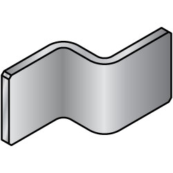 Sheet Metal Mounting Plate / Bracket -Z Bending Type- SWBZS