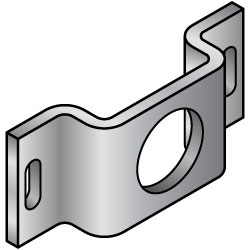 Sheet Metal Mounting Plate / Bracket -Convex Bending Type- BLUFS 