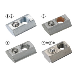 Pre-Assembly Insertion Nuts for Aluminum Frames with Temporary Holding Function - For 5 Series (Slot Width 6mm) (PACK-SHNTU5-4) 