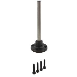 Device Stands - Round Flanged Set, Through Holes (Solid) 