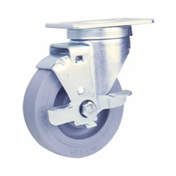 Light load caster TPR wheel Universal type with side brake (C-LWSTBB75-T) 