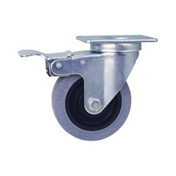 Electrically conductive wheel Universal type with brake (C-ECB75-T) 