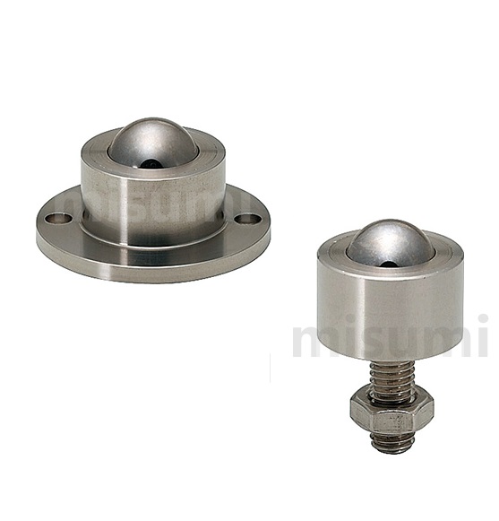 Ball Rollers Nut Fixed, Stainless Steel, Flange Mounting Type