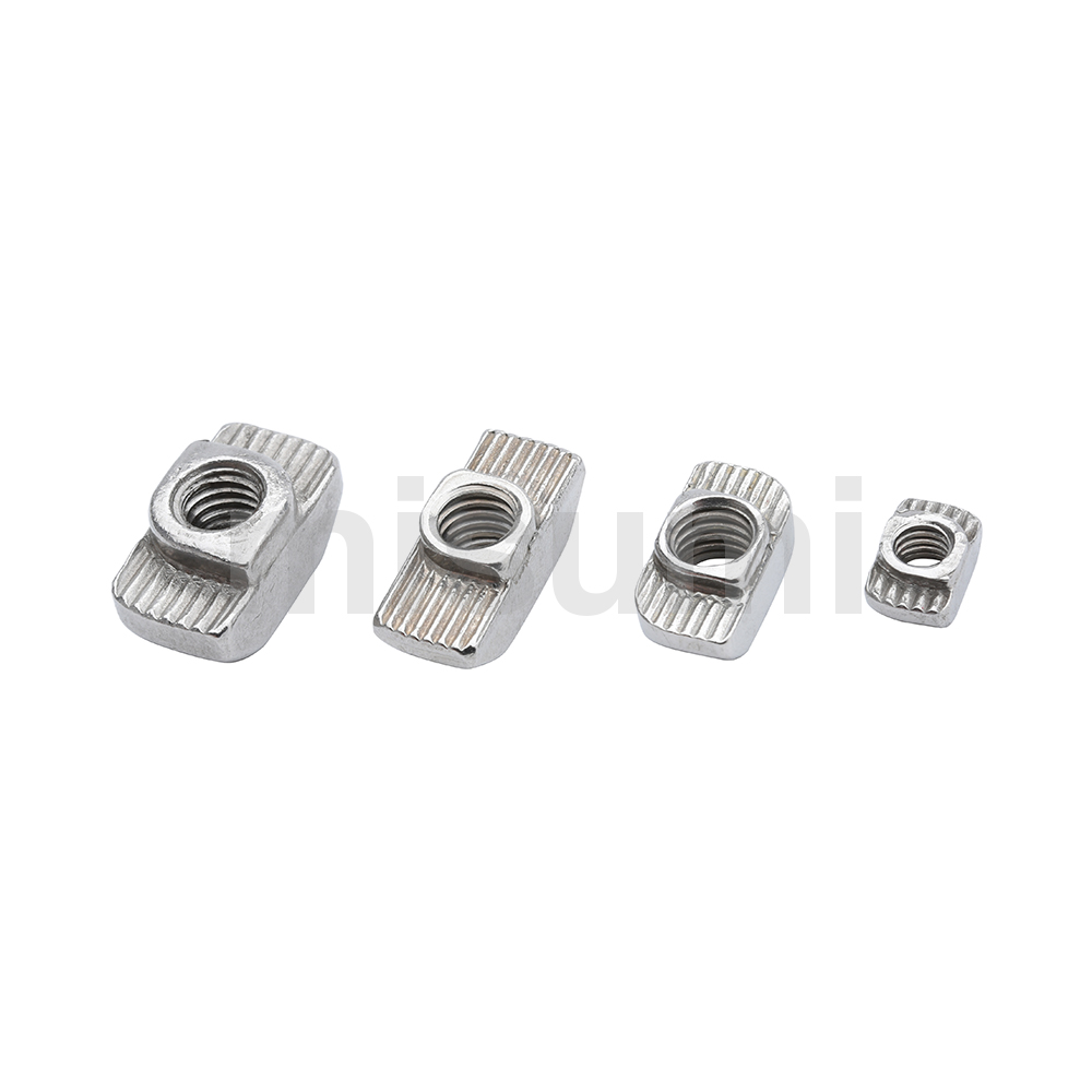 Post-Assembly T Nuts Stainless Steel For Aluminum Frames  (SLNTN6-20-5-100P) 