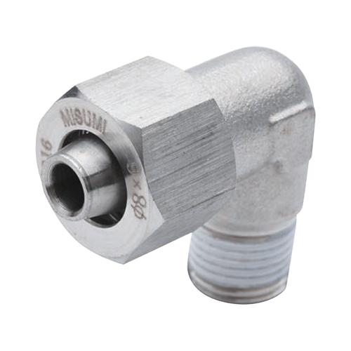 Compression Fitting Stainless Steel, Elbow Male Connector (E-PACK-MSSNPL10-1) 