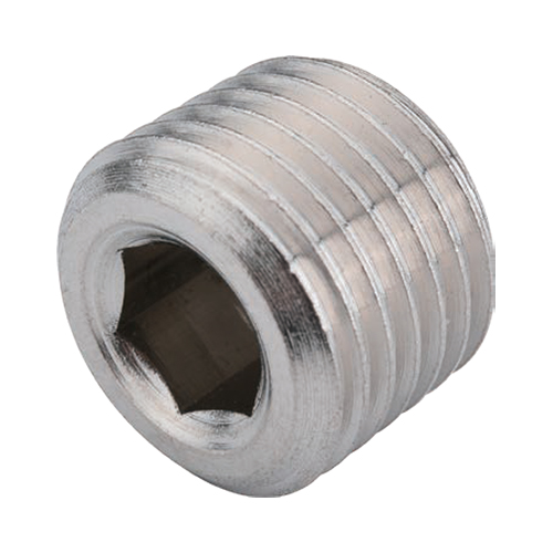 Screw-In Plugs Brass, Male Threaded, Hex Socket (E-PACK-MBPB3) 