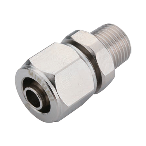 Compression Fittings Brass, Straight Male Connector (E-PACK-MBNPC10-3) 