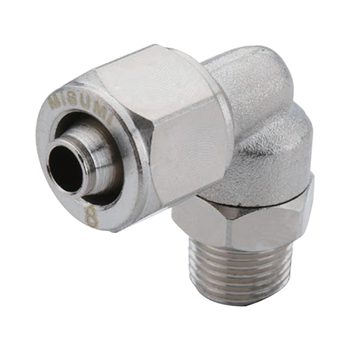 Compression Fittings Brass, Elbow Male Connector (E-PACK-MBNPL6-4) 