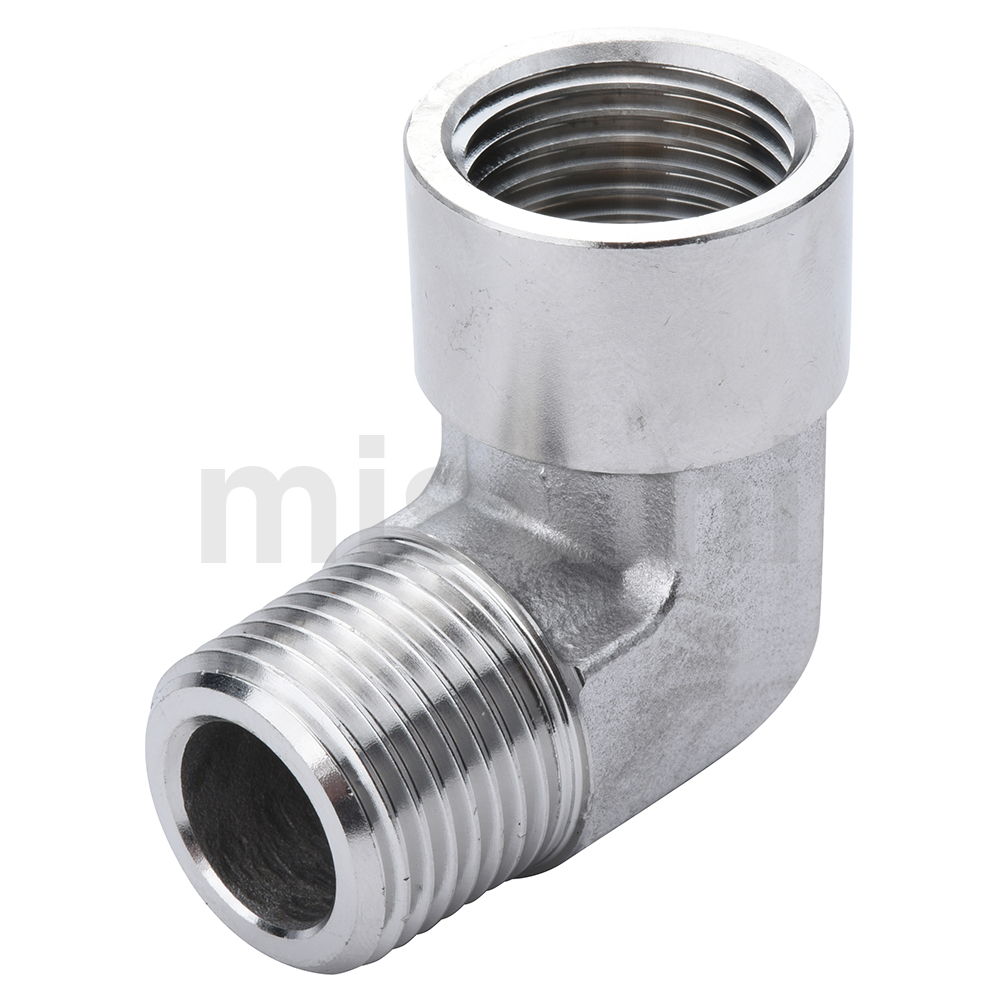 Stainless Steel Screw-In Joints, Equal Dia., Male/Female Elbow (E-SUTELH8A-316) 