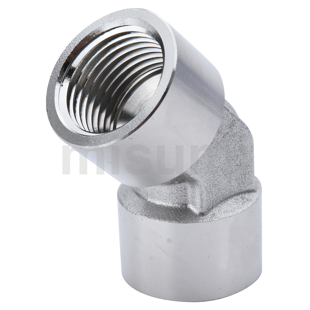 Stainless Steel Screw-In Joints, Equal Dia., 45° Elbow (E-SUTHEH32A-316) 