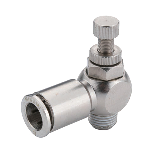 Brass Meter-Out Speed Control Valves, One-Touch Type (E-PACK-MBSLA4-1) 