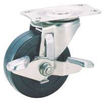 Stainless Steel, Caster SU-TEL Series, Includes Adjustable Stopper (SU-TEL-100UMS-2) 