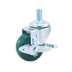 Standard Caster, SR Series, Includes Freely Swiveling Stopper (SR-40NMS-1-UNC3/8) 