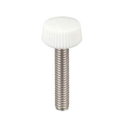 PC (Polycarbonate)/Knurled Stainless Steel Screws, Red, White and Black (PC-BK/CR-S-M4-L10) 