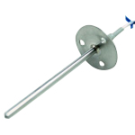 General Purpose Temperature Sensor, TN7 Series Flanged Thermocouple, Ungrounded