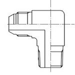 090 90° Elbow Adapter With Taper Thread (30° Male Seat) for Connection to Equipment Pipes (090-06-08) 