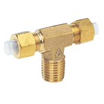 Quick Seal Series Insert Type (Brass) Tee (Inch Size) (T1N1/4-PT1/8) 
