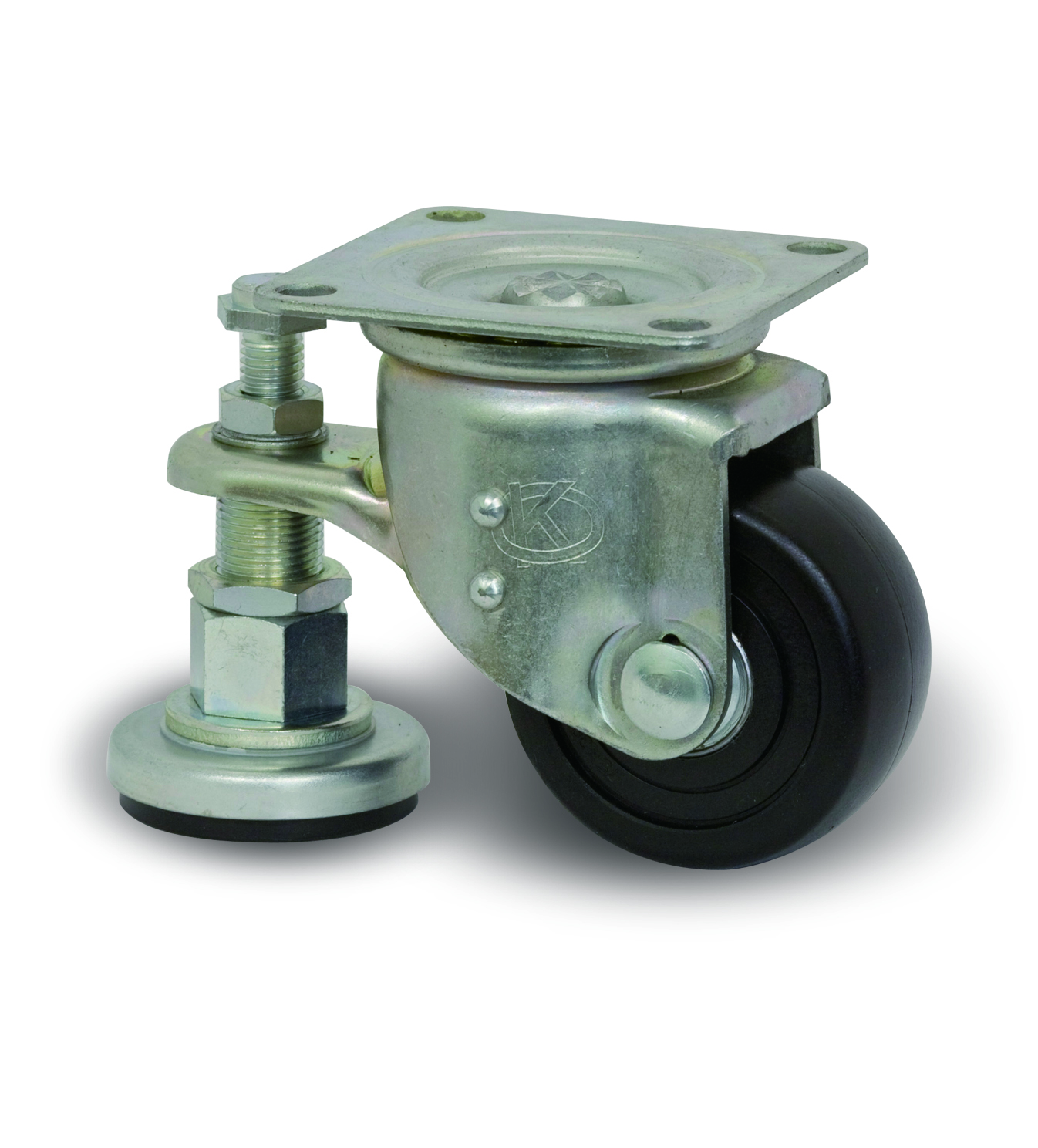 Small Caster for Heavy Loads, with Adjuster L-JW Fitting L-MCB/JW