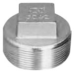 Stainless Steel Screw-in Fitting, Square Plug P (SCS14-P-3B) 