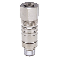 Mold Cooling - Mold Temperature Control Joint - Built-in Stop Valve - Female Screw Straight (ASC10-03F01) 