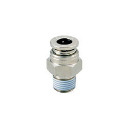 Spatter-Resistant Tube Fitting Brass, Straight (Without Cover) (KC10-03-1-F) 