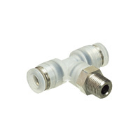 for Clean Environment, Tube Fitting PP Type Tee, Screw Element SUS304 (PPB4-01SUSFS) 