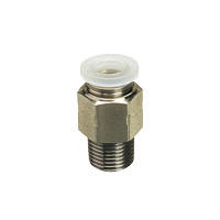 For Clean Environment, PP Type Tube Fitting, Straight Threaded Section SUS304 (PPC10-02SUSF) 