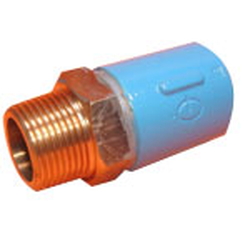 Pipe-End Anticorrosion Fitting, RCF-K Type, for Fixture Connection, Dissimilar Metal Contact Prevention Type, Male Adapter Socket (RCF-KZ-ZPS-3/4B) 
