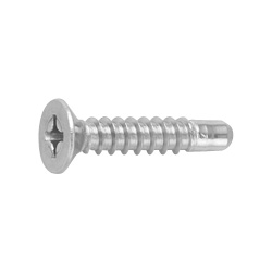 Cross Recessed Flat Head Tapping Screws, 2 Models with Guide, BRP Shape, G=5 (CSPCSSG5-SUS-TP4-16) 