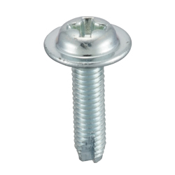 Cross Recessed Pan Washer Head Tapping Screws, 3 Models Grooved C-1 Shape 