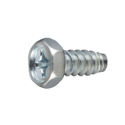 Cross Recessed Hex Upset Tapping Screw, Type 2 Grooved B-1 Shape (HXPS-STCB-TP5-12) 