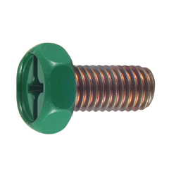 Green Bolt With Cross-Head/Straight-Head (+/-) Hole (HXBH-BR-M6-8) 